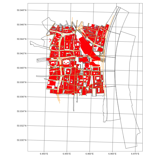 plot of chunk tmap plot of buildings
